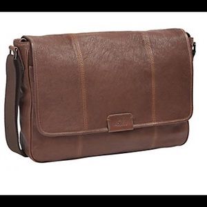 Johnston & Murphy leather messenger